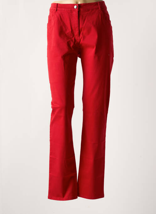 Blugi cu croială slim roșu FLEUR DE SEL femeie