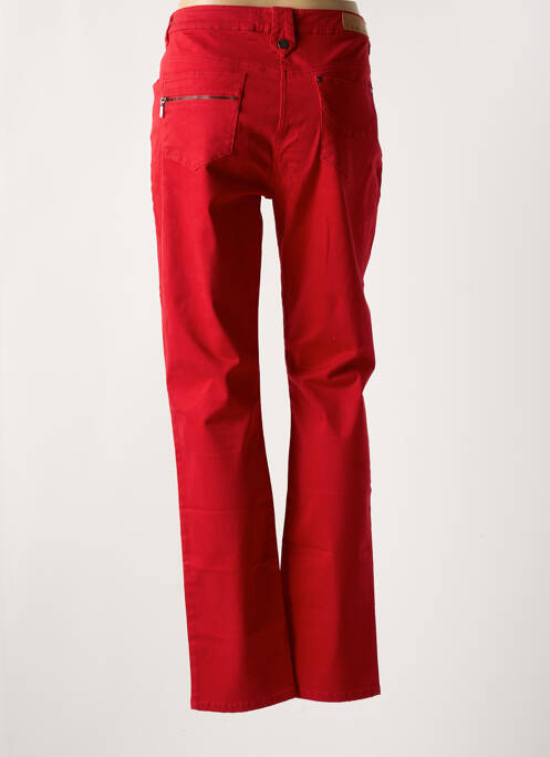 Blugi cu croială slim roșu FLEUR DE SEL femeie