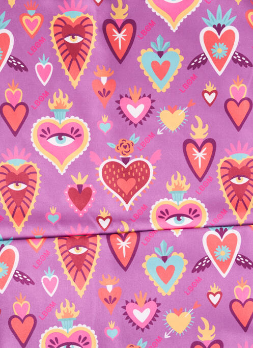 Prosop de plajă violet LES BOHÉMIENNES femeie