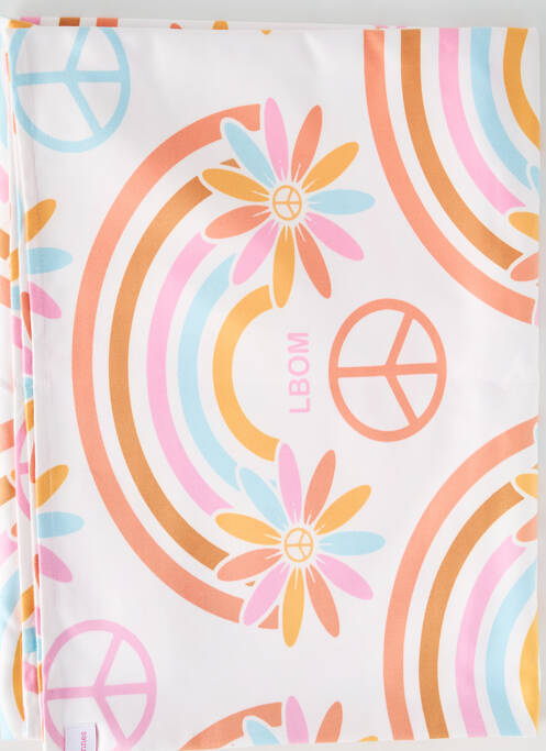 Prosop de plajă alb LES BOHÉMIENNES femeie