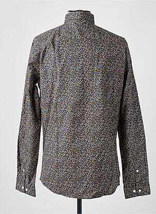 Cămașă cu mâneci lungi țesătură poplin maro JACK & JONES bărbat