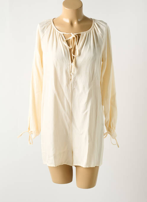 Salopetă scurtă bej FRNCH femeie