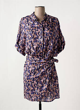 Rochie scurtă mâneci scurte mâneci scurte violet SESSUN femeie