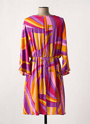 Rochie scurtă croială fluidă mâneci 3/4 portocalie ONLY femeie