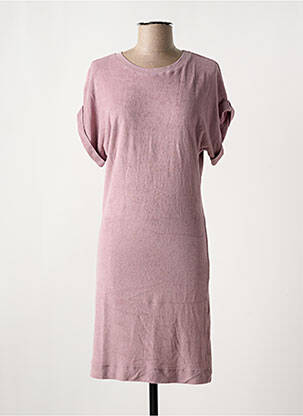 Rochie midi mâneci scurte mâneci scurte violet MAJESTIC FILATURES femeie