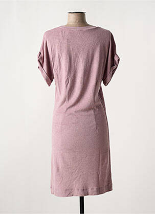 Rochie midi mâneci scurte mâneci scurte violet MAJESTIC FILATURES femeie