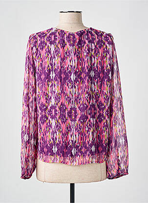 Cămașă țesătură crep mâneci lungi violet ONLY femeie