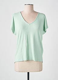 Tricou croială dreaptă mâneci scurte verde ONLY femeie