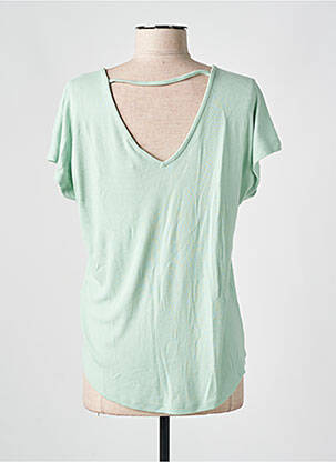 Tricou croială dreaptă mâneci scurte verde ONLY femeie