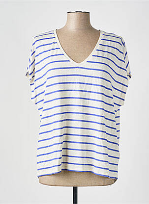 Tricou albastru MAJESTIC FILATURES femeie