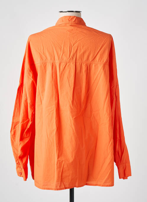Cămașă țesătură poplin mâneci lungi portocaliu SESSUN femme