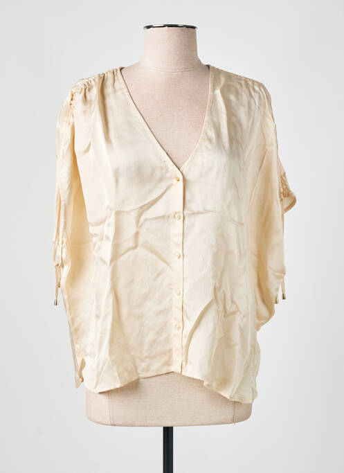 Cămașă mâneci scurte mâneci scurte bej SESSUN femme