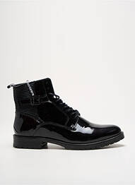 Botine/ghete material neted toc plat până la 3 cm negru ONE STEP femeie