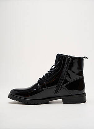 Botine/ghete material neted toc plat până la 3 cm negru ONE STEP femeie