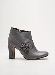 Botine/ghete țesătură satinată toc de 7 la 9 cm gri ROSEMETAL femeie