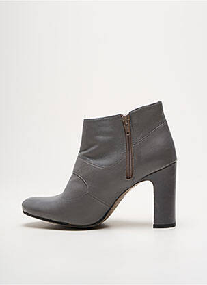 Botine/ghete material neted toc de 7 la 9 cm gri ROSEMETAL femeie