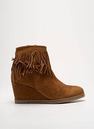 Botine/ghete nubuc toc de 7 la 9 cm maro WEEKEND MAXMARA femeie