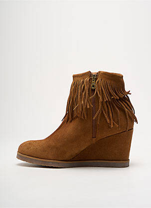 Botine/ghete nubuc toc de 7 la 9 cm maro WEEKEND MAXMARA femeie