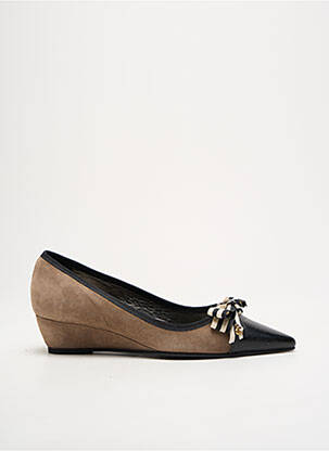 Pantofi cu toc nubuc toc de 4 la 6 cm maro ANDREA TOKIO femeie