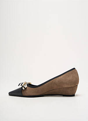Pantofi cu toc nubuc toc de 4 la 6 cm maro ANDREA TOKIO femeie