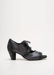 Sandale/pantofi decupați material neted toc de 4 la 6 cm argintiu DKODE femme