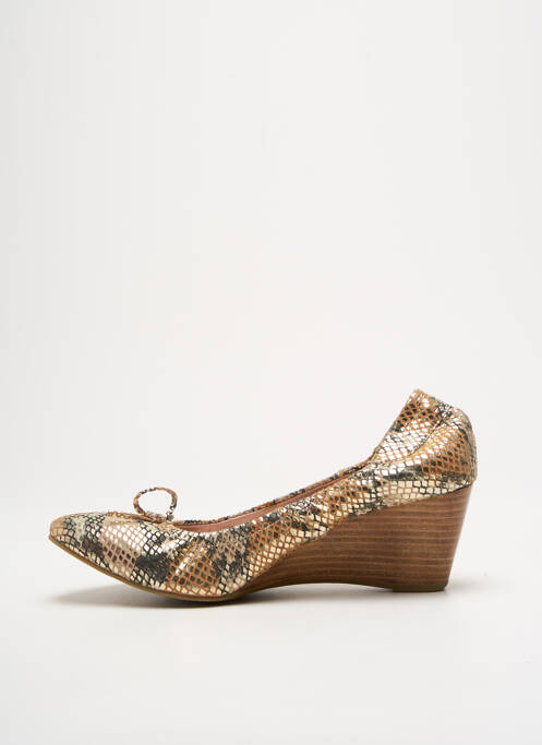 Pantofi cu toc auriu COULEUR POURPRE femeie