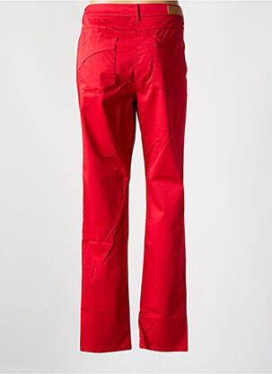 Pantalon slim țesătură poplin mărime normală roșu FLEUR DE SEL femeie