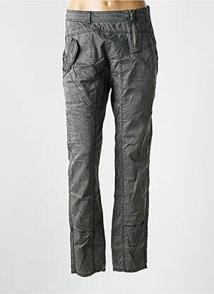 Pantalon slim țesătură poplin mărime normală gri SOULMATE femeie