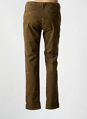 Pantalon chino țesătură poplin mărime normală verde REIKO femeie