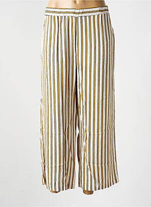 Pantalon 7/8 talie elastică mărime normală bej ELEONORA AMADEI femeie
