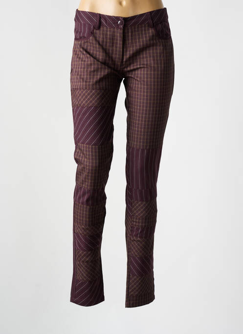 Pantalon slim roșu MAIS IL EST OU LE SOLEIL femeie