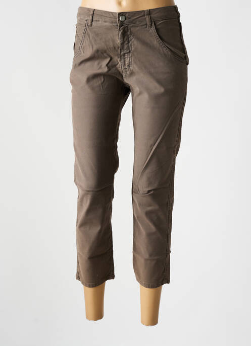 Pantalon trei sferturi elasticitate mărime normală maro MES SOEURS ET MOI femme