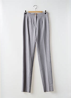 Pantalon slim țesătură poplin gri DIANA GALLESI femeie