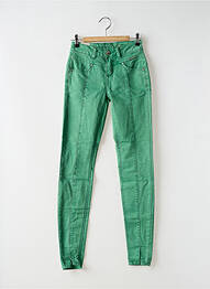 Pantalon subțire talie înaltă verde CREAM femeie