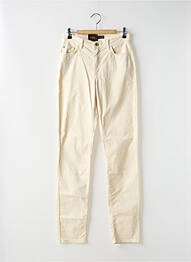 Pantalon slim țesătură poplin mărime normală bej TRUSSARDI JEANS femeie