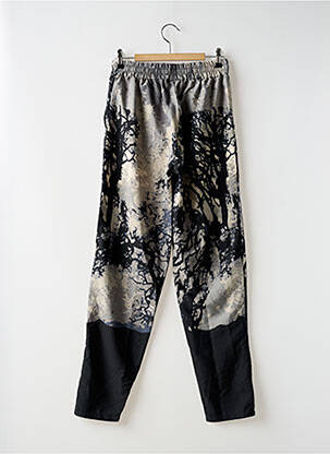 Pantalon larg țesătură poplin mărime normală negru B.YOUNG femeie