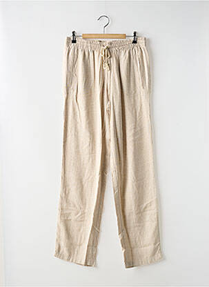 Pantalon larg bej LA FEE MARABOUTEE femeie