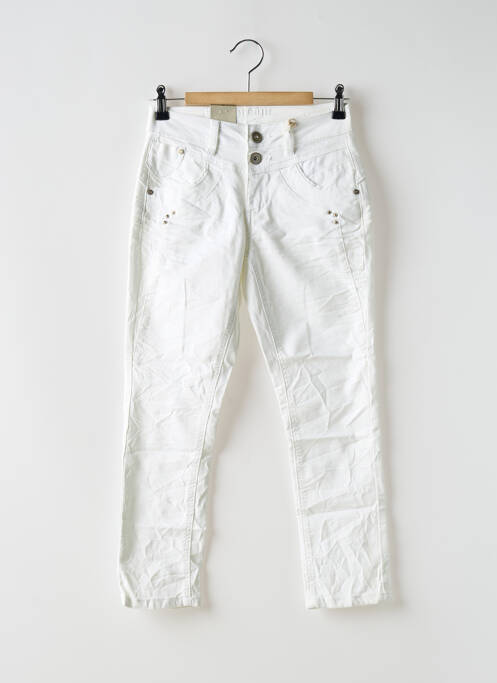 Pantalon trei sferturi alb CREAM femeie