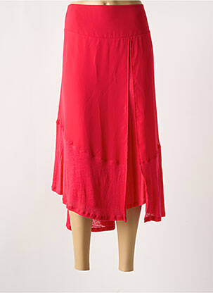 Fustă midi roșu MAIS IL EST OU LE SOLEIL femeie