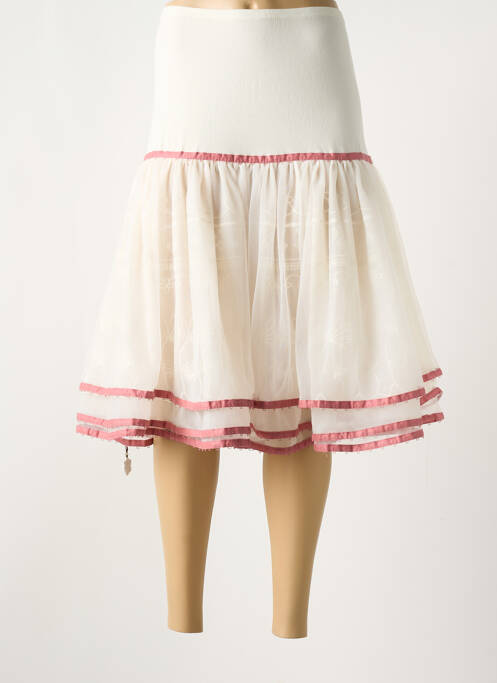 Fustă midi alb MAIS IL EST OU LE SOLEIL femeie