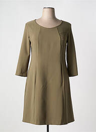 Rochie midi mâneci 3/4 mâneci 3/4 verde POUSSIERE D'ETOLE femme