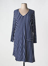 Rochie midi mâneci lungi mâneci lungi albastru 3322 femme
