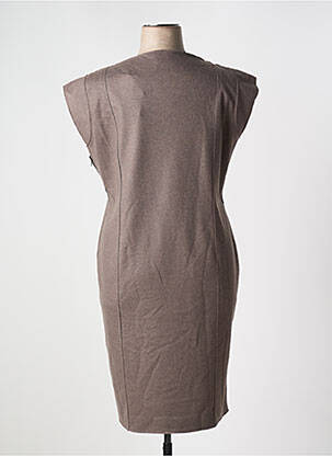 Rochie midi mâneci scurte mâneci scurte maro DIANA GALLESI femeie