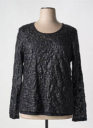 Top elasticitate mâneci lungi negru 3322 femeie