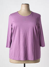 Tricou serigrafie cu strasuri mâneci 3/4 violet EUGEN KLEIN femme