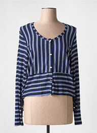 Jachete casual guler rotund albastru 3322 femme