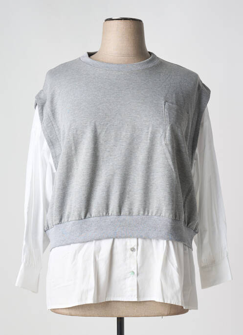 Tunică mâneci lungi gri HUMILITY femeie