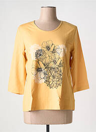 Tricou serigrafie mâneci 3/4 galben EUGEN KLEIN femme