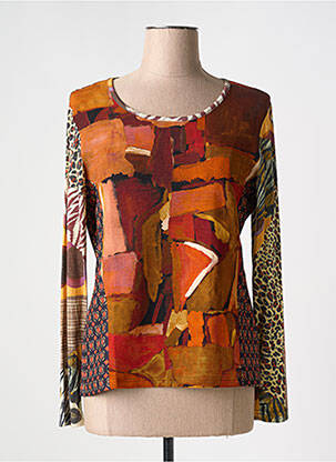 Tricou mâneci lungi mâneci lungi maro OLIVIER PHILIPS femeie