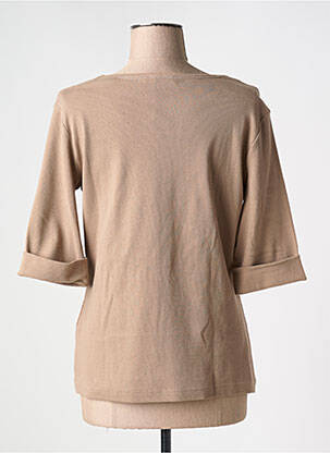 Tricou elasticitate mâneci 3/4 maro ARMOR LUX femeie